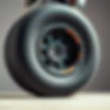 Close-up view of 65mm 78A skateboard wheel showcasing its surface texture and profile.