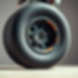 Close-up view of 65mm 78A skateboard wheel showcasing its surface texture and profile.