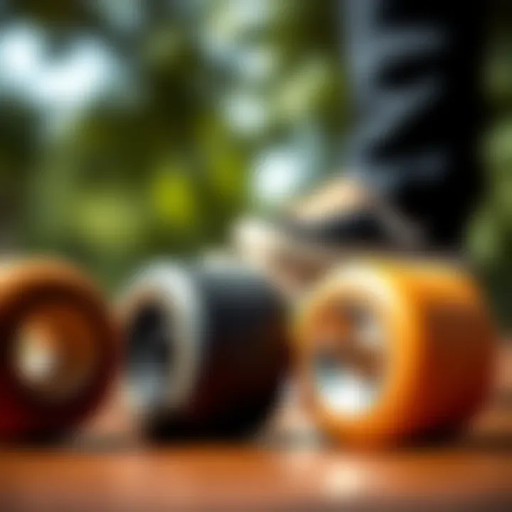 Comparative Analysis of Wheel Sizes and Durometers Side-by-side comparison of 65mm 78A wheels with other durometers and sizes.