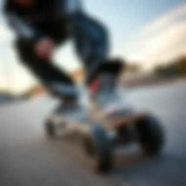 Skater Demonstrating 65mm 78A Wheel Performance Skater performing tricks using 65mm 78A wheels on a skateboard.