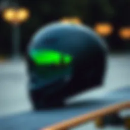 A sleek skateboard helmet showcasing modern design aesthetics.