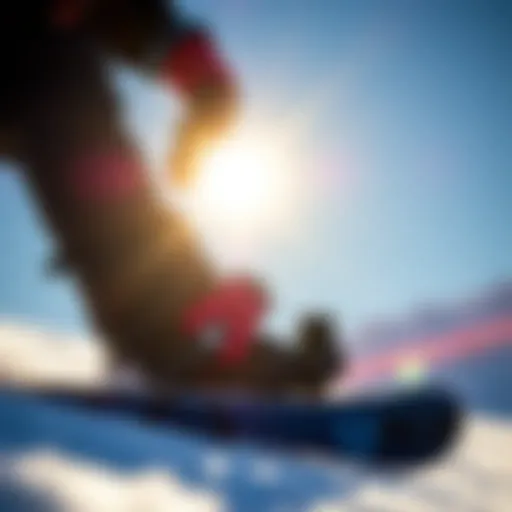 Union Rosa Bindings in Action Union Rosa Bindings on Snowboard