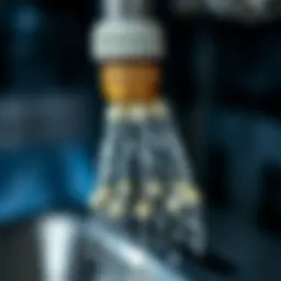 Close-up of a dishwasher spray arm showing mineral buildup