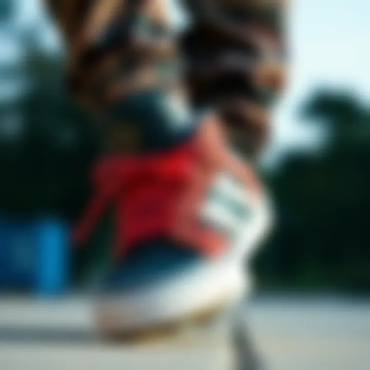 Artistic Representation of Unique Skateboard Footwear Artistic representation of unique skateboard footwear