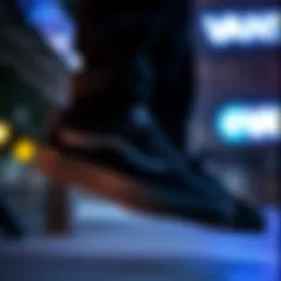 Stylish Vans in black, showcasing sleek design and versatility.