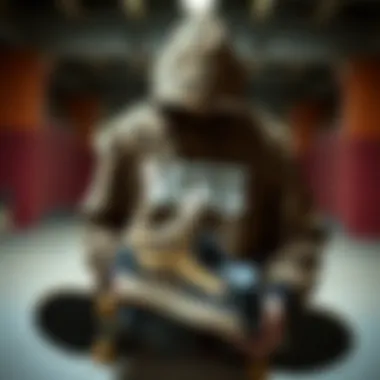 Complete Look: Vans Hoodie with Skateboarding Essentials Vans leopard print hoodie displayed with skateboarding gear