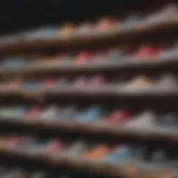 A vibrant display of Vans footwear showcasing various styles and colors.