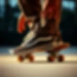 Vans Old Skool Skate Hi in action on a skateboard