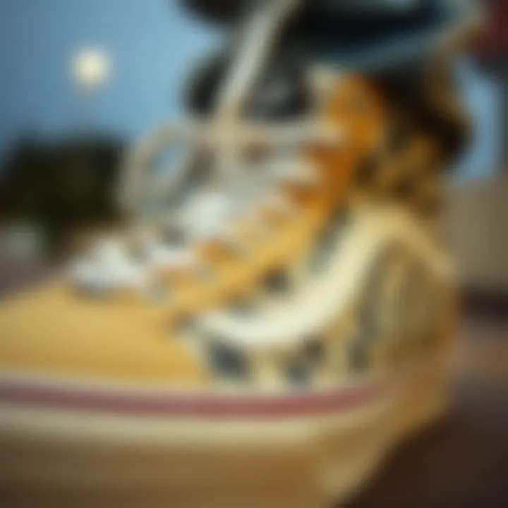 Intricate Design Features of Vans Old Skool Skate Hi Close-up of Vans Old Skool Skate Hi design details
