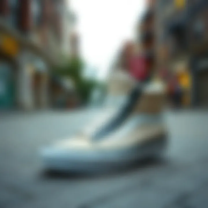 Urban Aesthetic of Vans Old Skool Skate Hi Vans Old Skool Skate Hi displayed in an urban setting