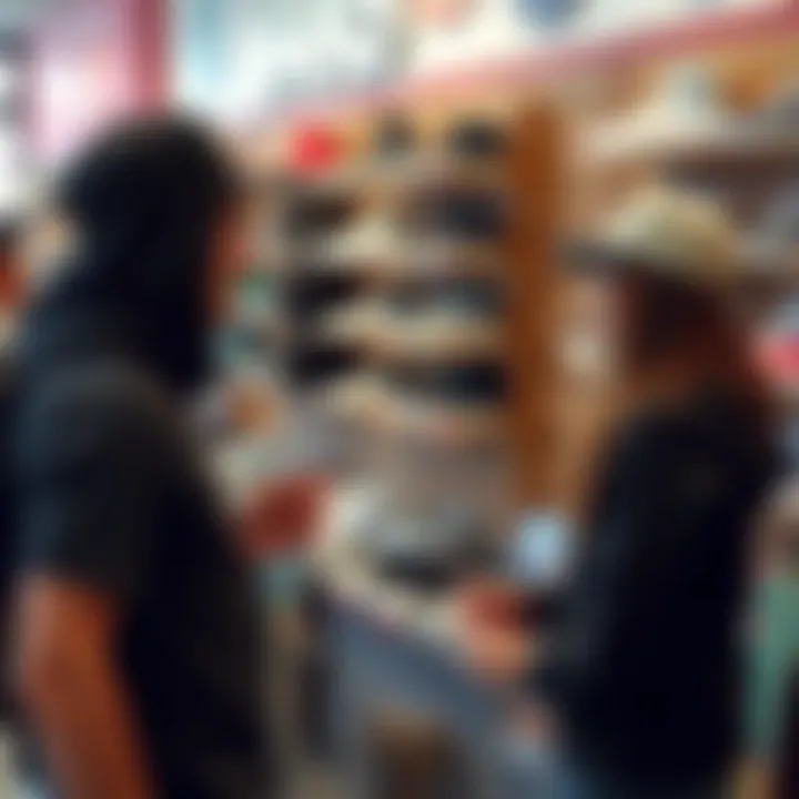 Expert Guidance for Skateboarding Enthusiasts Customer engaging with staff for personalized service at Vans Outlet