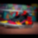 Vans patchwork high tops showcasing vibrant color combinations