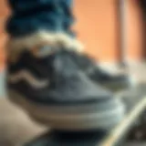 Detailed View of Vans Sherpa Shoes Close-up of Vans Sherpa Shoes detailing