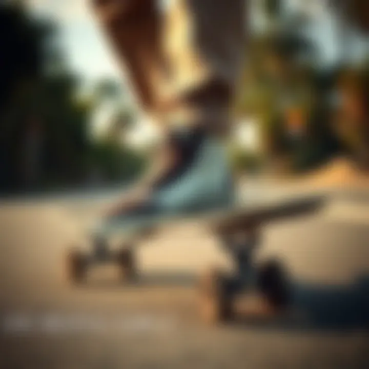 Vans Sherpa shoes on a skateboard