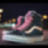 Unique Design of Vans Sk8 Hi MTE Stylized view of the Vans Sk8 Hi MTE showcasing its unique design.