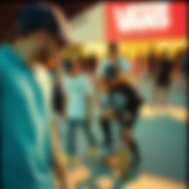 Skaters at Vans Sponsored Event Skaters participating in a Vans-sponsored event