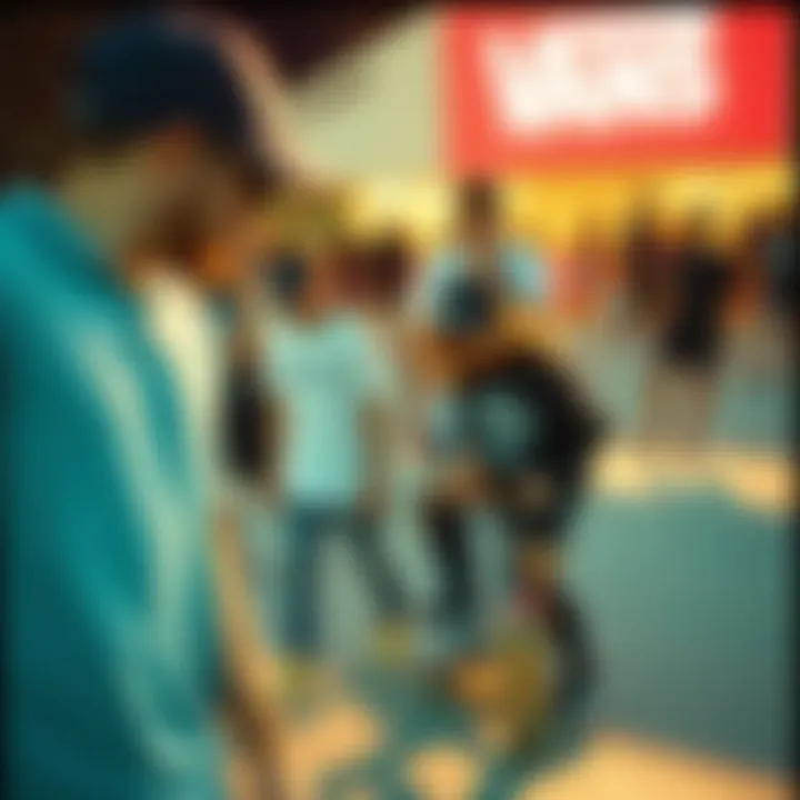 Skaters at Vans Sponsored Event Skaters participating in a Vans-sponsored event