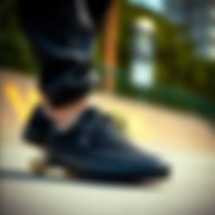 Vans Ultrange Gore Black being used in a skateboarding environment