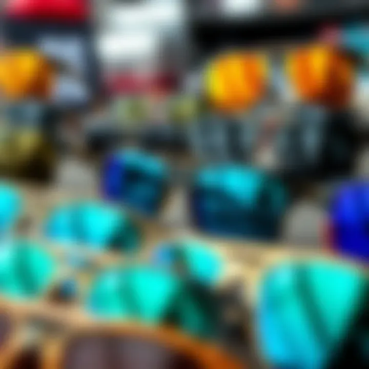 Various models of Pit Viper sunglasses displayed together